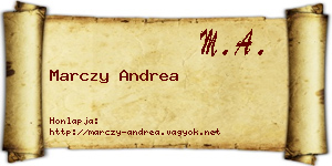 Marczy Andrea névjegykártya